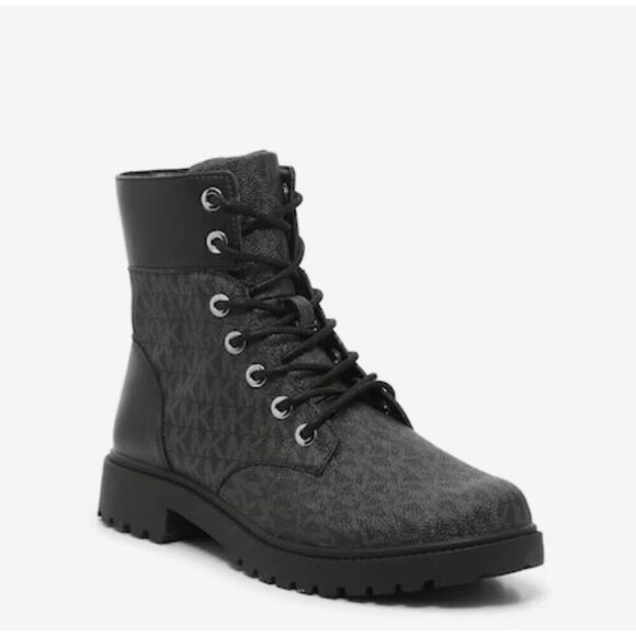 Michael Kors Women’s Alistair Bootie Classic Combat Black Size 5.5 NWB Rare Size - Picture 1 of 7